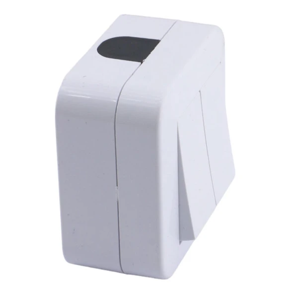 Sıva Üstü İkili Anahtar Düğme Nemliyer İp44 Elektrik Anahtar Çiftli Priz Sıva Üstü Kablosuz - 2