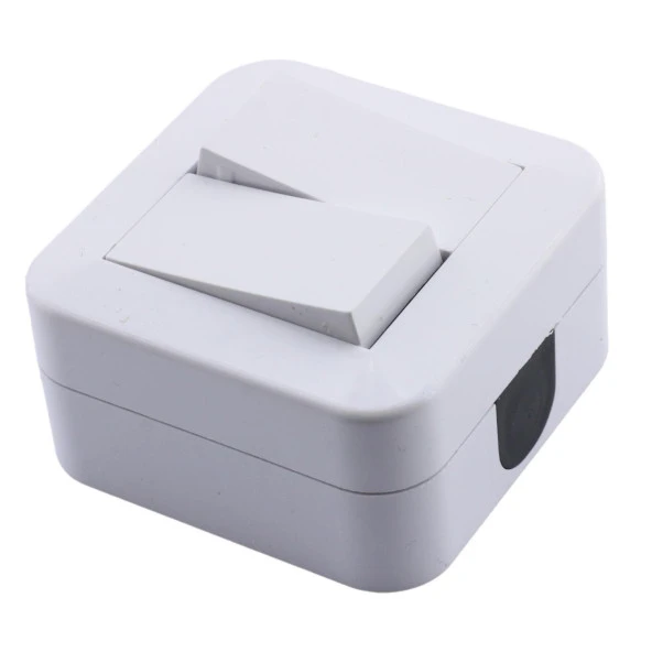 Sıva Üstü İkili Anahtar Düğme Nemliyer İp44 Elektrik Anahtar Çiftli Priz Sıva Üstü Kablosuz - 4