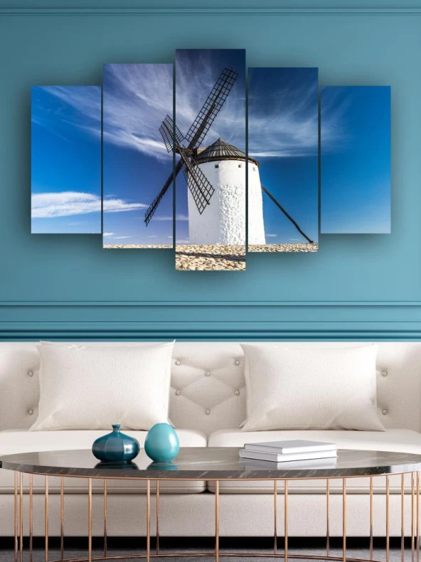 Dekoratif Windmill 5 Parçalı MDF Tablo