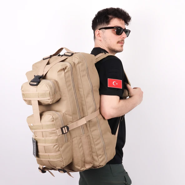 65lt Bej Outdoor Sırt Çantası - Resim 3