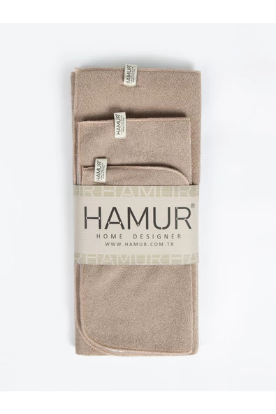 Bej-gri Microwell 3 Prç Set Microfiber Bulaşık Kurutma Matı Mutfak Seti 3'lü Kurulama Bezi Örtüsü - 6
