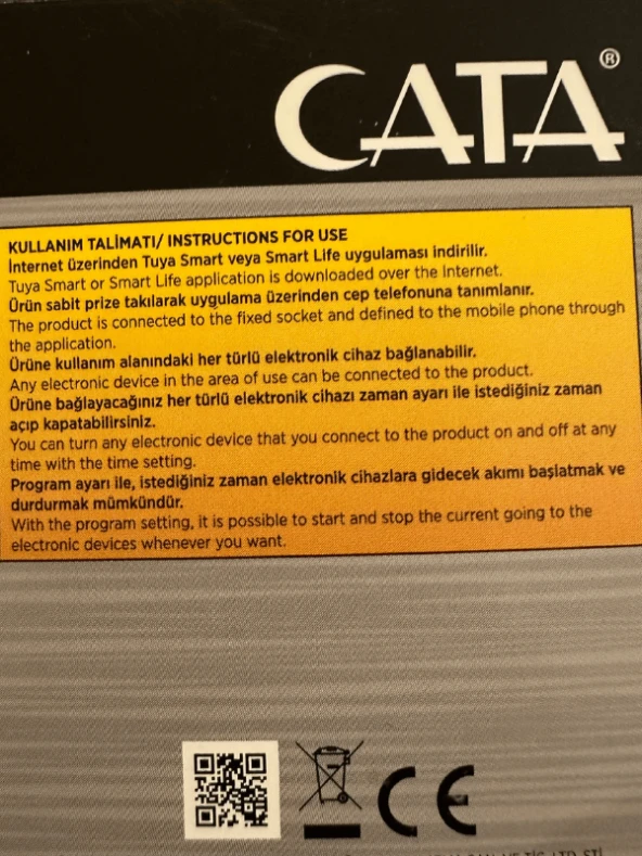 Cata CT-4010 Wifi Üzerinden Kontrol Edilebilen Akıllı Priz - Resim 4