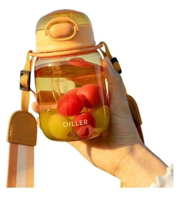 Bee Diller Tritan Pipetli Su Matarası 500Ml Turuncu - 2