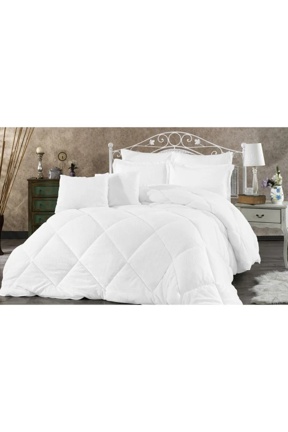 Zarif Home Siesta Microfiber King Size Yorgan- 220x240 Cm Beyaz