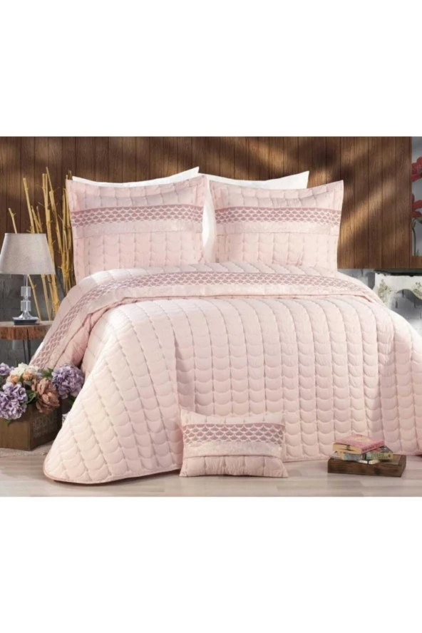 Sens Moi Kapitoneli Yatak Örtüsü battaniye Ve Pike Özelliği 4 Parça