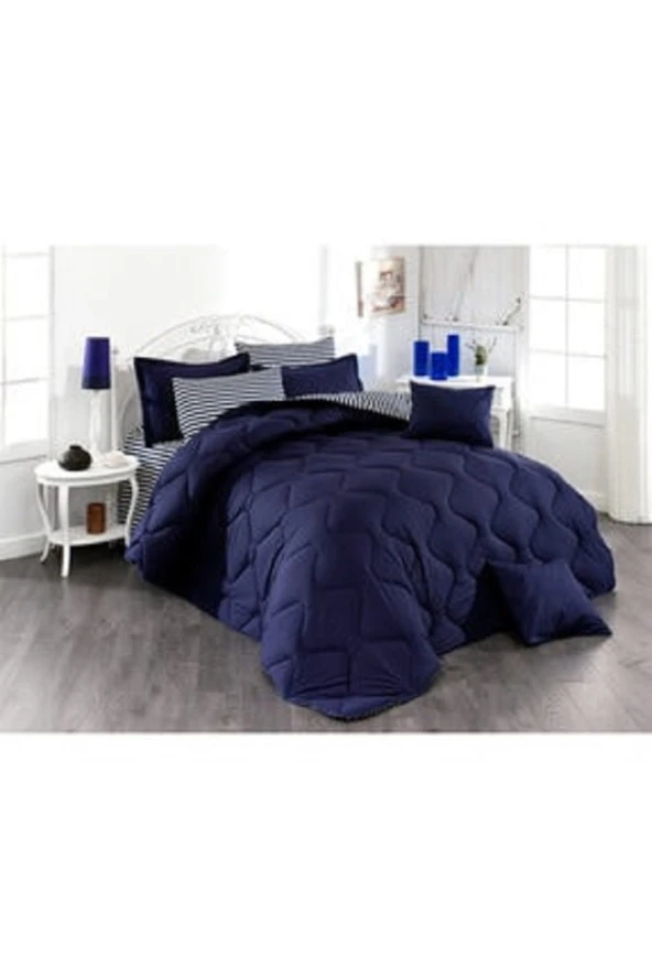 Sens Moi Yorgan (çift Kişilik) - Çizgili Modeller - Pamuklu - Ranforce Kumaş