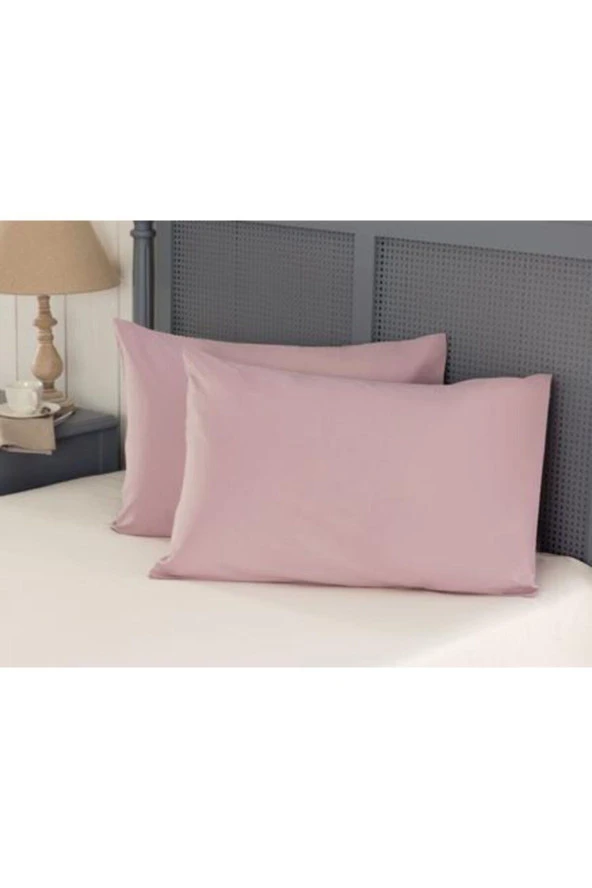 Zarif Home Düz Pamuklu 2 Adet Kapaklı Yastık Kılıfı-50/70 Cm