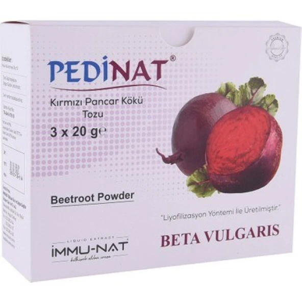 İmmunat Pedinat Kırmızı Pancar Kökü Tozu 3 X 20 gr - Resim 2