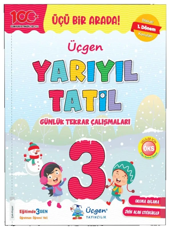 Üçgen 2024 3. Sınıf Yarıyıl Tatil Günlük Tekrar Çalışmaları