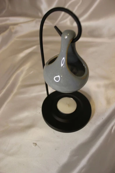 Buhardanlık Metal Ayaklı Buhurdanlık Gri - Resim 4