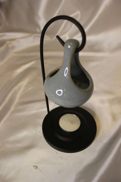 Buhardanlık Metal Ayaklı Buhurdanlık Gri - Resim 5