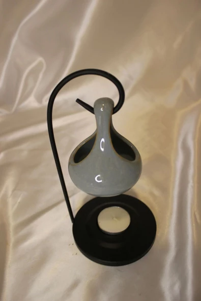 Buhardanlık Metal Ayaklı Buhurdanlık Gri - Resim 2