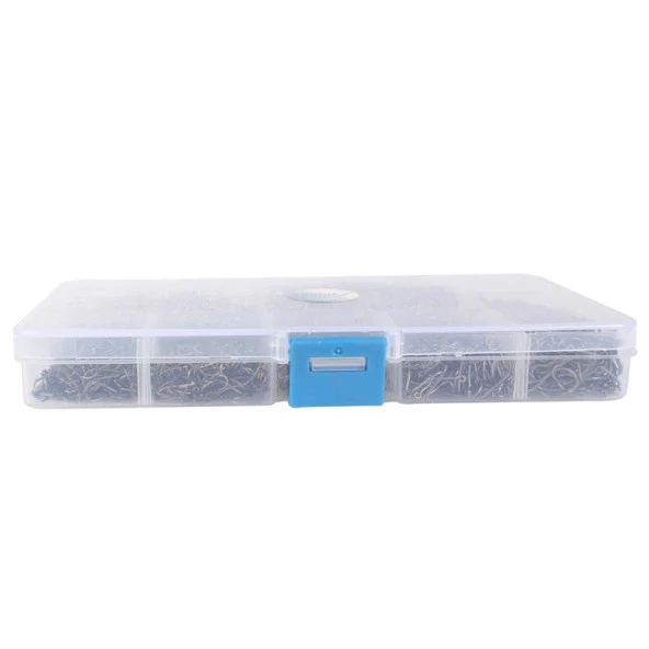 Valkyrie 1000 Adet Kutulu 1. Kalite Paslanmaz Karbon Çelik Halkalı Olta Seti 3-12 Numara - Balık Kancası - 3