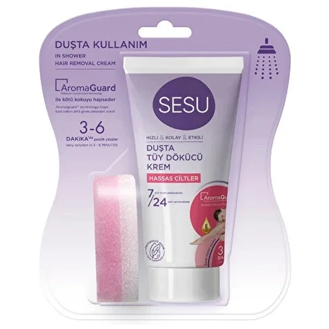 Sesu Duşta Tüy Dökücü Krem Hassas Ciltler 150 ml