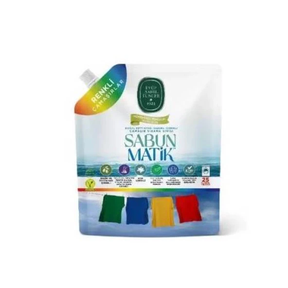 Eyüp Sabri Tuncer Doğal Zeytinyağı İçerikli Çamaşır Yıkama Sıvısı Renkliler 1,5 Lt