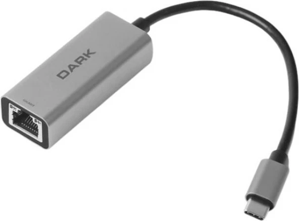 DARK DK-AC-U31X3GL2 Type-C=> GIGABIT RJ45 ÇEVİRİCİ (Giriş:USB Tip-C=> Çıkış:Gigabit Eternet)