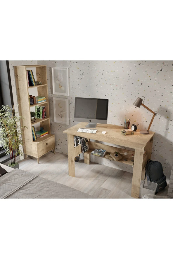 KZNMOB HOME Selen Çocuk Odası Takımı Meşe - 5 Parçalı Tamamı 1. Kalite Mdf - 4