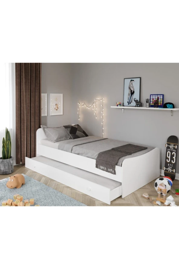 KZNMOB HOME Selen Yavrulu Karyola Beyaz - Tamamı 1. Kalite Mdf - 2