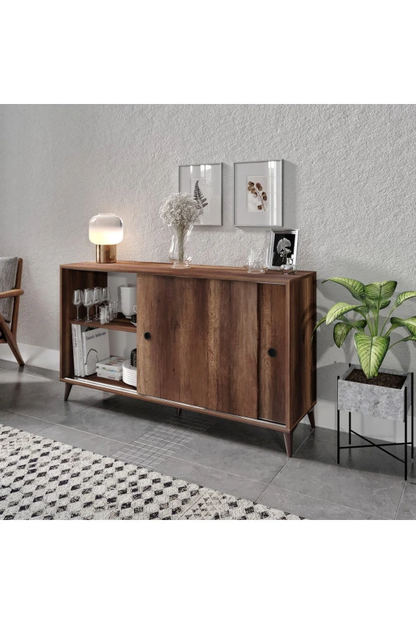 KZNMOB HOME Joker Çok Amaçlı Sürgülü Konsol Barok Meşe- Tamamı 1. Kalite Mdf - 3