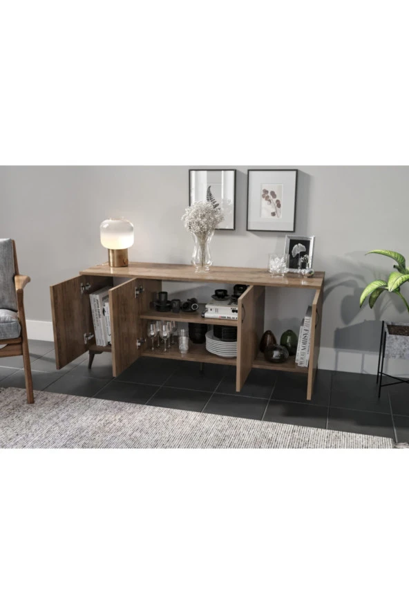 KZNMOB HOME Çok Amaçlı Mdf Konsol Dolap -18mm Mdf - 4