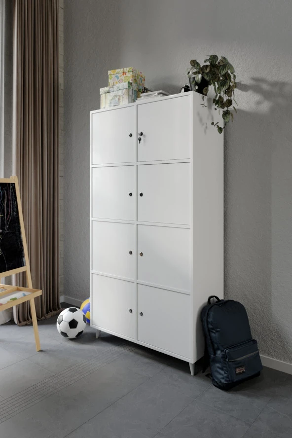 KZNMOB HOME Punto Kilitli Giyinme Soyunma Odası Dolabı, Spor Salonu Dolabı, İşyeri Dolabı - 2