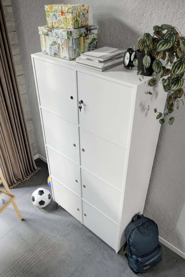 KZNMOB HOME Punto Kilitli Giyinme Soyunma Odası Dolabı, Spor Salonu Dolabı, İşyeri Dolabı - 4