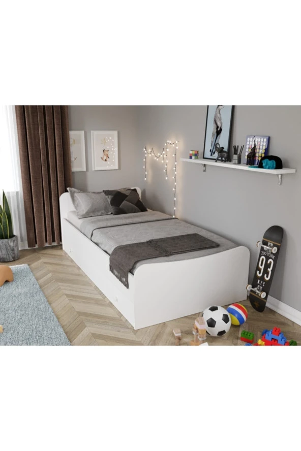 KZNMOB HOME Selen Yavrulu Karyola Beyaz - Tamamı 1. Kalite Mdf - 3