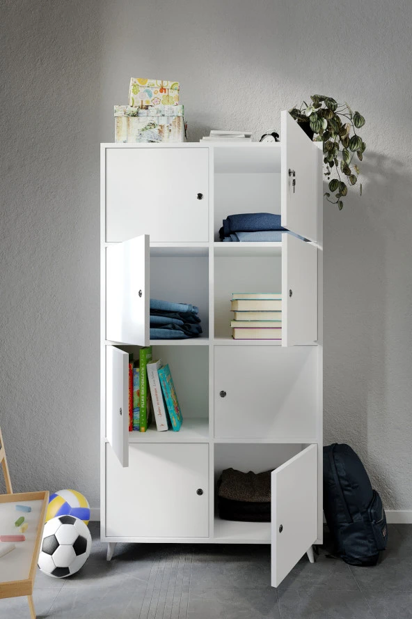 KZNMOB HOME Punto Kilitli Giyinme Soyunma Odası Dolabı, Spor Salonu Dolabı, İşyeri Dolabı - 3