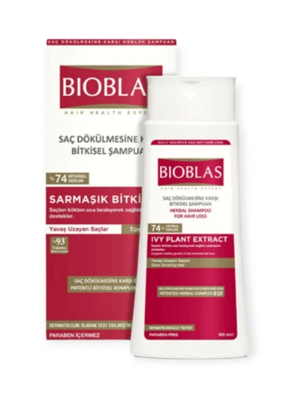 Bioblas Sarmaşık Bitki Özlü Saç Dökülmesine Karşı Bitkisel Şampuan 360 Ml 8680512600015