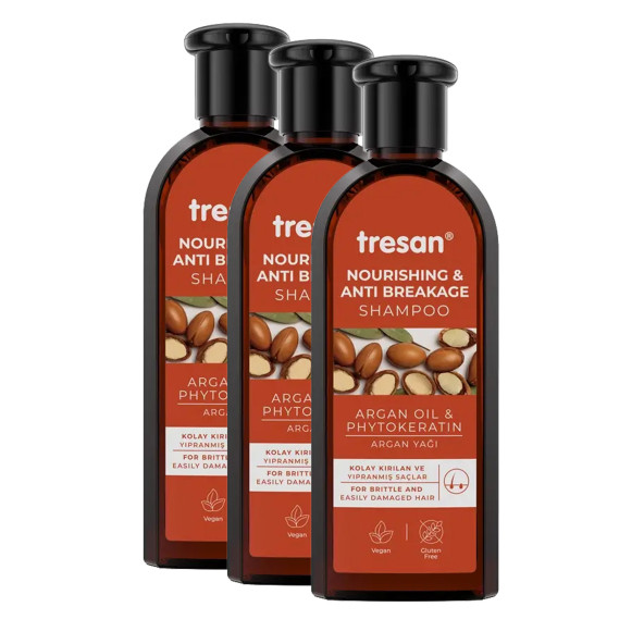 3 Kutu Tresan Argan Yağı Besleyici ve Kırılma Karşıtı Bakım Şampuanı Argan Yağlı Şampuan - 1