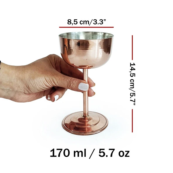 Shark Anatolia Vino Bakır Kadeh 170 ml - 3