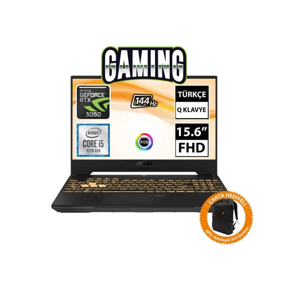 Asus TUF Gaming F15 FX507ZC4-HN205A7 i5-12500H 32GB 1TBSSD RTX3050 15.6" FullHD FreeDOS Taşınabilir Bilgisayar-CNT008