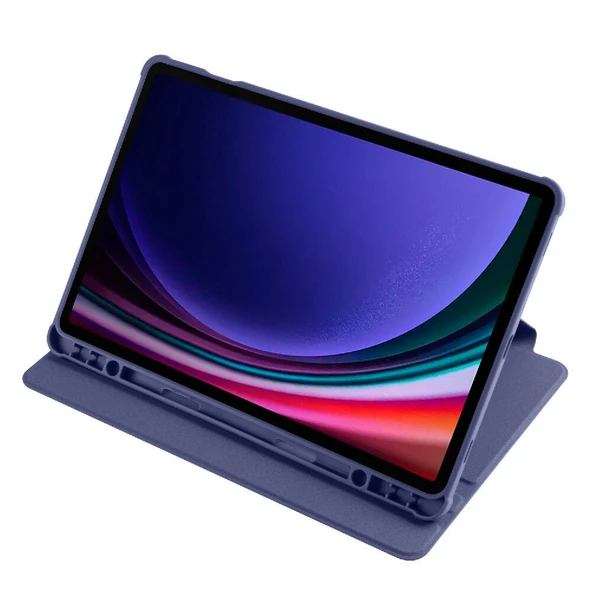 Galaxy Tab S9 Kılıf Termik Kalem Bölmeli Dönebilen Standlı Kılıf - 11