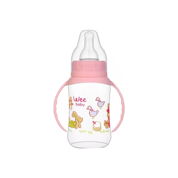 Kulplu PP Biberon Wee Baby 745 Pembe 270ml Tavşan-1