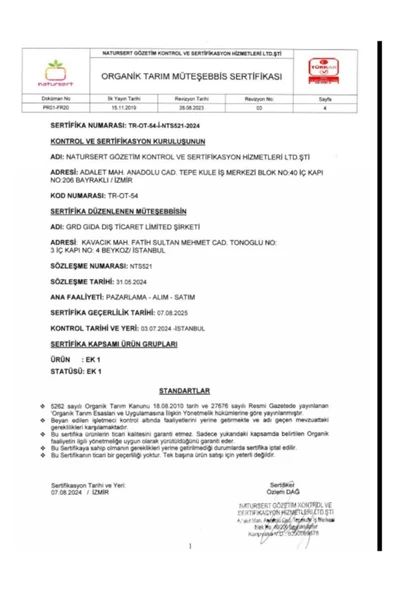 Organik Kuru Fasulye 1000 gr - 3