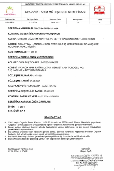 GRD Organik Yeşil Mercimek 1000 gr - 5