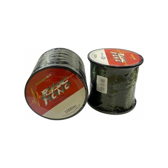 Powerex Pulse Yeşil 1000 M. 0,50 Mm. 15 Kg. Çekerli Carbon Monofilament Misina