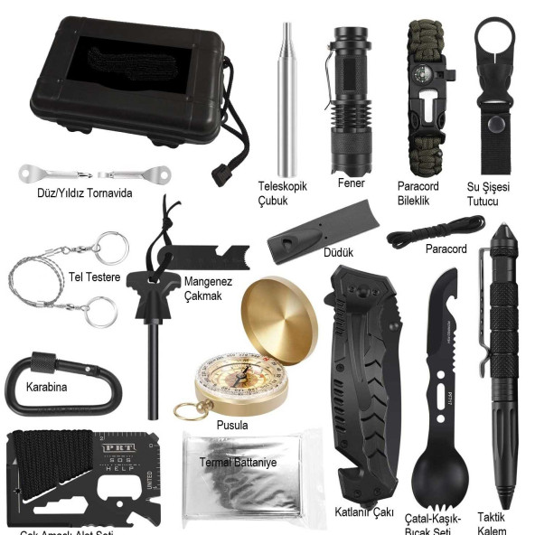 Anatolian Shield Doğada Hayatta Kalma Survival Kit 22