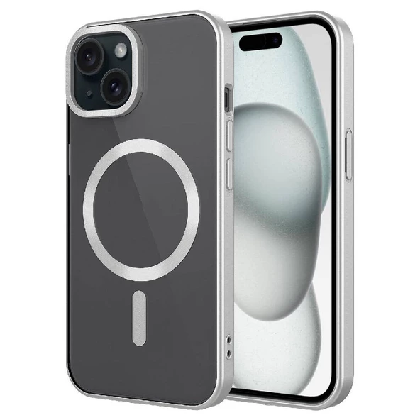 iPhone 15 Kılıf Mat Tasarımlı Magsafe Wireless Şarj Özellikli Mat Setro Kılıf - Resim 2