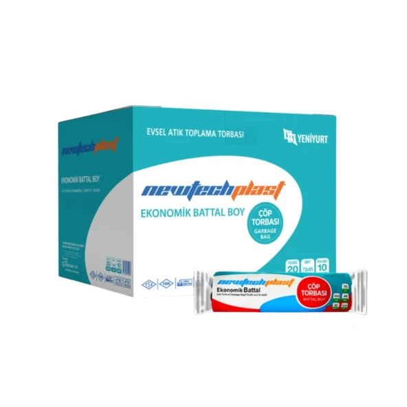 Newtechplast Çöp Torbası Battal Boy Mavi 72 X 95 cm. 300 gr. 20 Rulo
