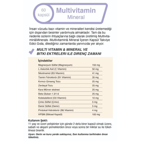 Mindivan Multivitamin 60 x 500 mg - 2