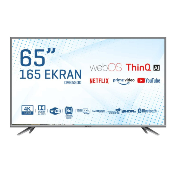 Onvo OV65500 65" 165 Ekran Uydu Alıcılı 4K Ultra HD webOS Smart LED TV