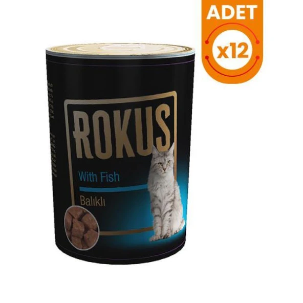 Rokus Balıklı Kedi Konservesi 410g (12 adet)