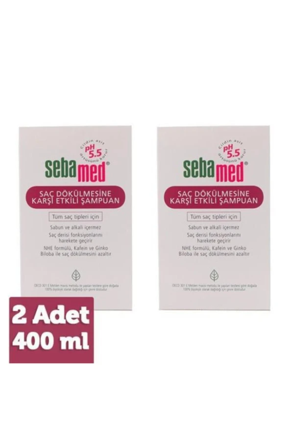 SEBAMED Saç Dökülmesine Karşı Etkili Anti Hairloss Şampuan  400 Ml X 2 - Resim 3