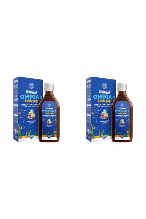 Omega 3 Fish Oil Karışık Meyve Aromalı Balık Yağı 150 Ml 2 Kutu
