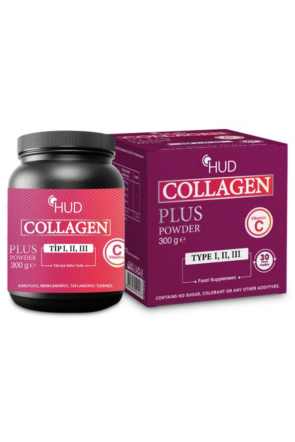 HUD Collagen Plus Powder 300 Gr Tip 1 - Tip 2 - Tip 3 Toz Kolajen