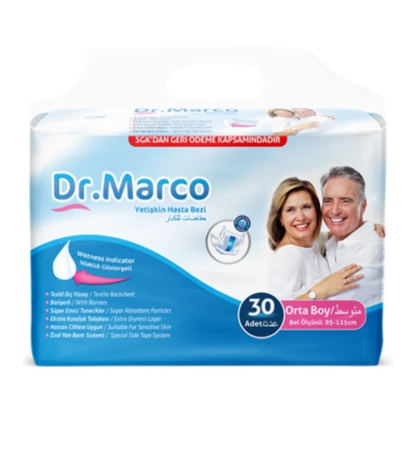 DR.MARCO Dr. Marco Hasta Altı Bezi Medium Boy 30Lu ürün görseli 1