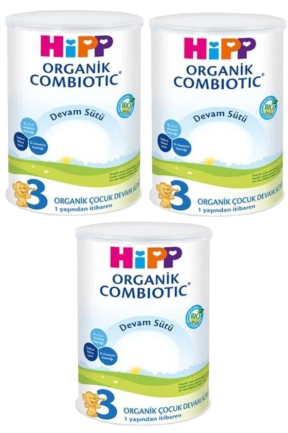 3 Organik Combiotic Devam Sütü 350 Gr 3 Lü