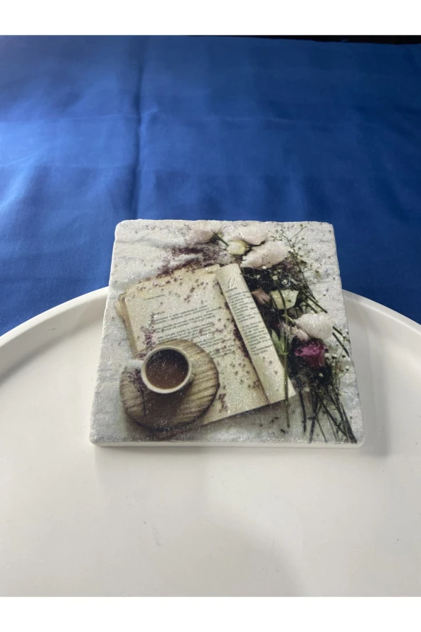 Doğal taş banyo gider kapağı süsü 10x10
