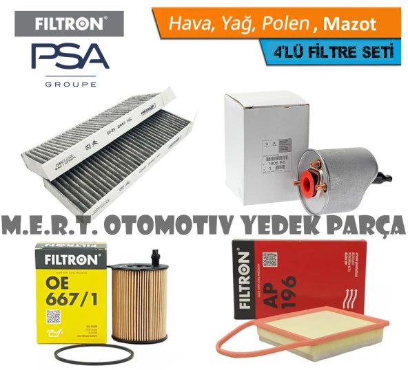 Citroen Ds5 1.6 E-Hdi Filtre Bakım Seti 2011-2013